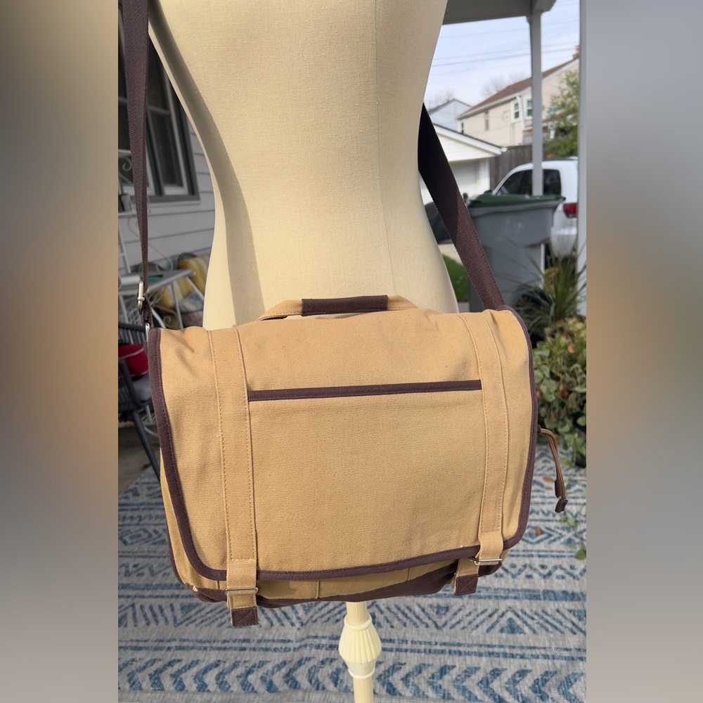 Heritage Supply Company Messenger Computer Bag Tan Good Condition - Picture 14 of 14